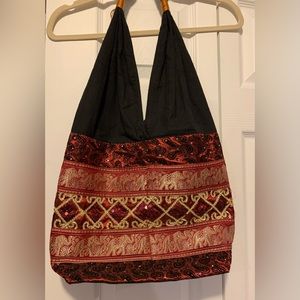 Tassel Elephant Purse, Button Closure, Soft Cloth Material, NWT,Beautiful Detail